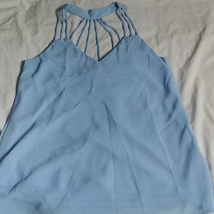 Light blue v neck top
